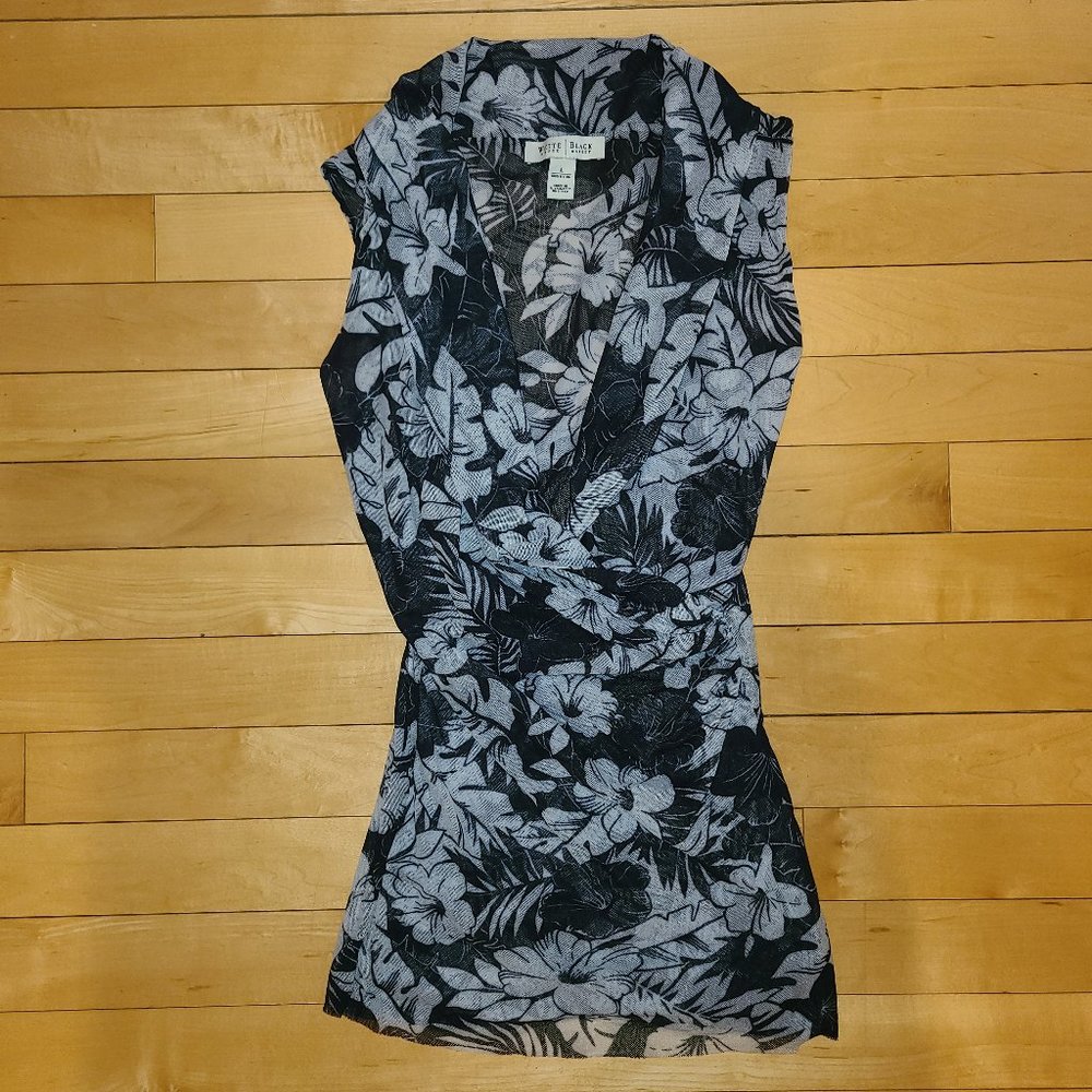White House Black Market Nylon Mesh Wrap Tank Top